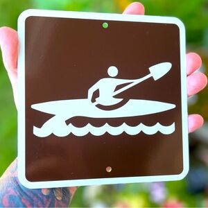 Kayak / Kayaking Metal Sign 6”x6”